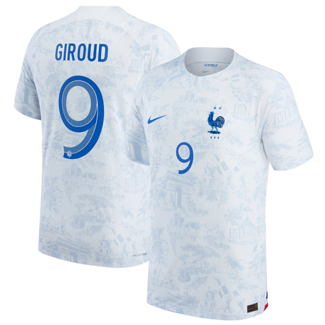 France Away Match Shirt 2022 - Olivier Giroud 9 - Kit Captain