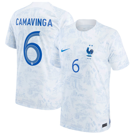 France Away Stadium Shirt 2022 - Kids with Camavinga 6 printing - Kit Captain