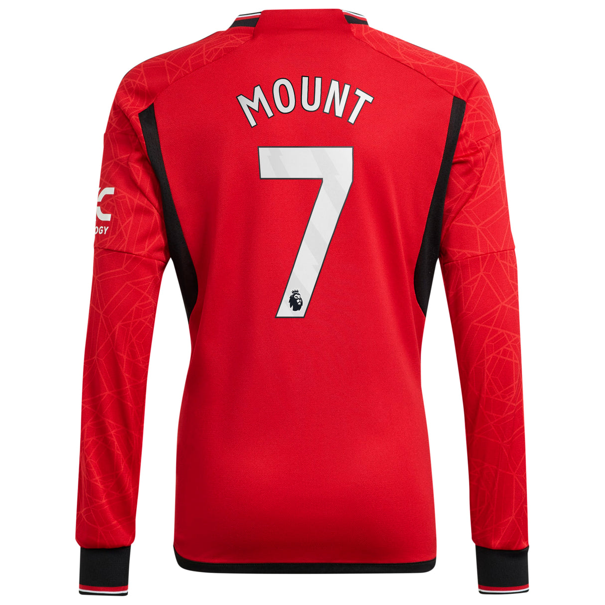 Manchester United EPL adidas Home Shirt 2023-24 - Kids - Long Sleeve - with Mount 7 printing - Kit Captain