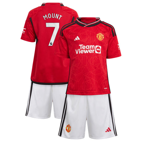 Manchester United EPL adidas Home Minikit 2023-24 - with Mount 7 printing - Kit Captain