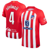 Atlético de Madrid Nike Home Stadium Shirt 2023-24 with Söyüncü 4 printing - Kit Captain