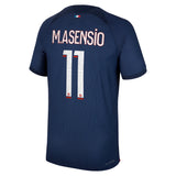 Paris Saint-Germain Nike Home Dri Fit Adv Match Shirt 2023-24 with M.Asensio 11 printing - Kit Captain