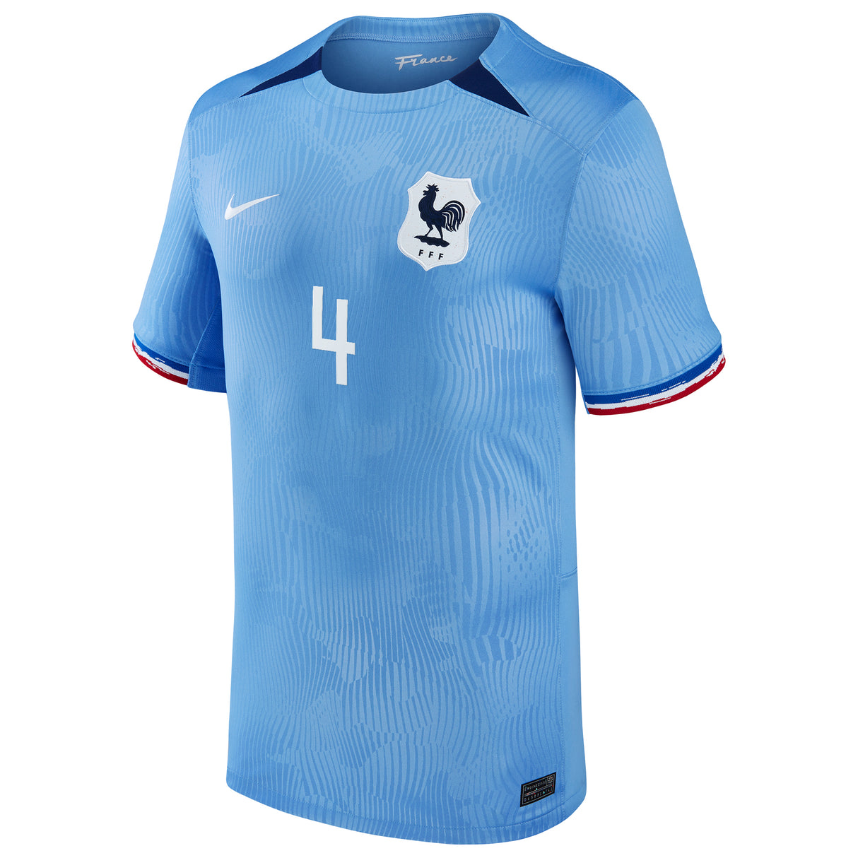 France Women Nike Home Stadium Shirt 2023-24 - Mens with Fazer 4 printing - Kit Captain