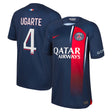 Paris Saint-Germain Nike Home Stadium Shirt 2023-24 with Ugarte 4 printing - Kit Captain