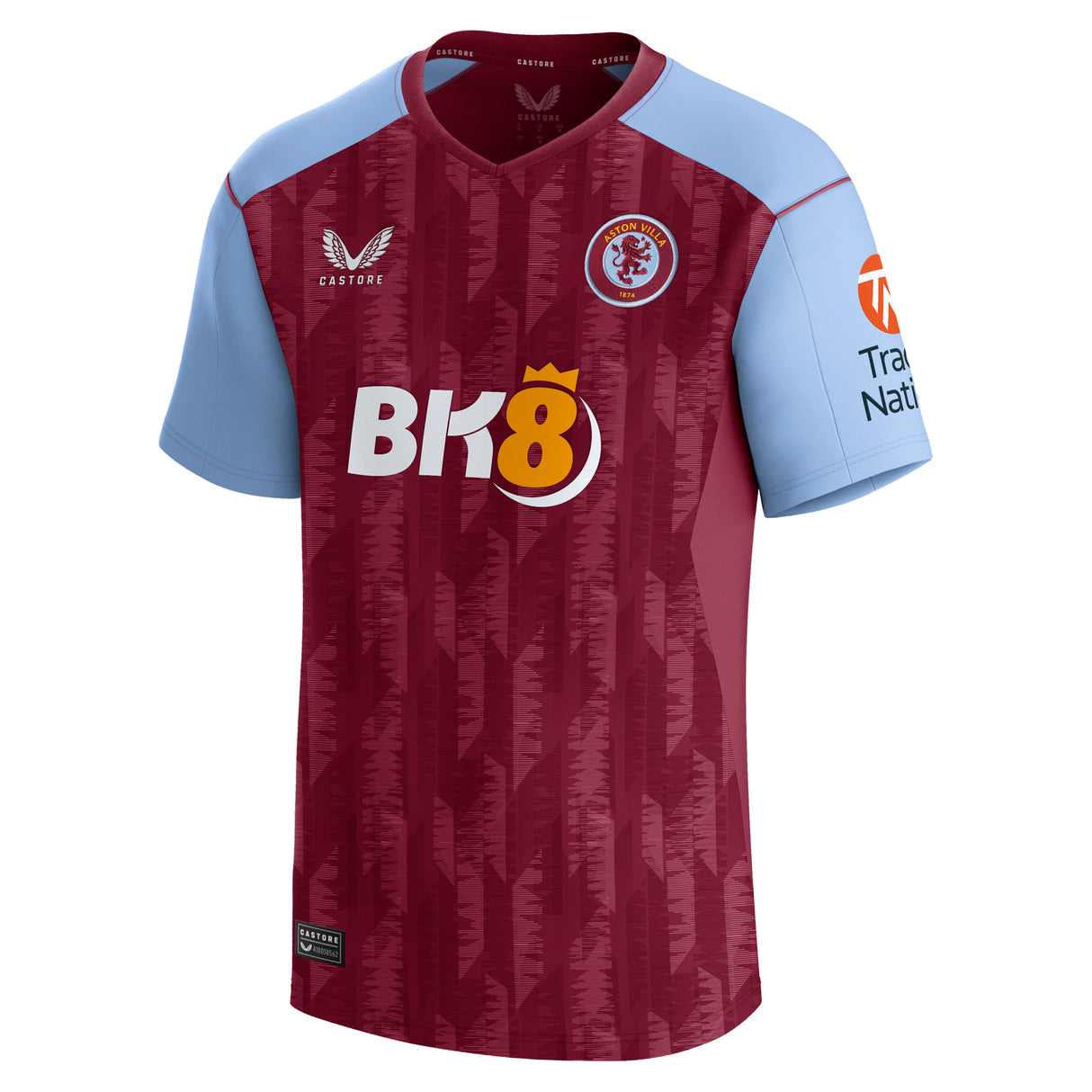 Aston Villa Castore Home Shirt 2023-24 - With Pau 14 Printing - Kit Captain