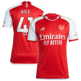 Arsenal adidas Home Shirt 2023-24 with Rice 41 printing - Kit Captain