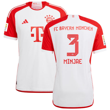 FC Bayern adidas Home Authentic Shirt 2023-24 - With Minjae 3 Printing - Kit Captain