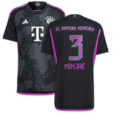 FC Bayern adidas Away Authentic Shirt 2023-24 - With Minjae 3 Printing - Kit Captain