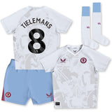 Aston Villa Away Infant Kit 2023-24 with Tielemans 8 printing - Kit Captain