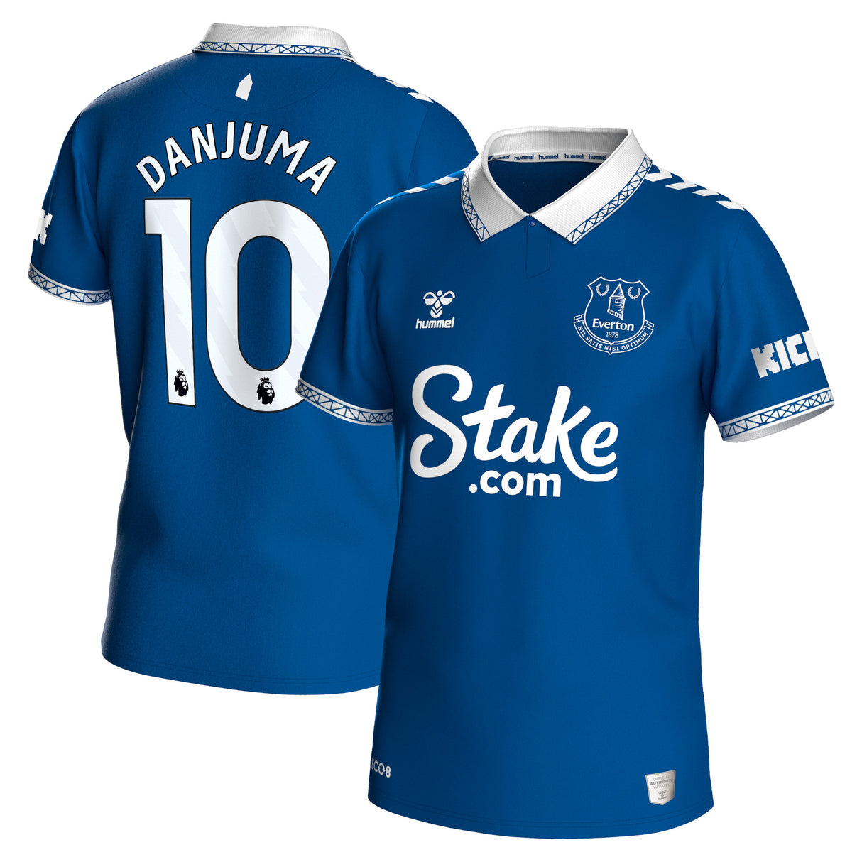 Everton Hummel Home Shirt 2023-24 with Danjuma 10 printing - Kit Captain