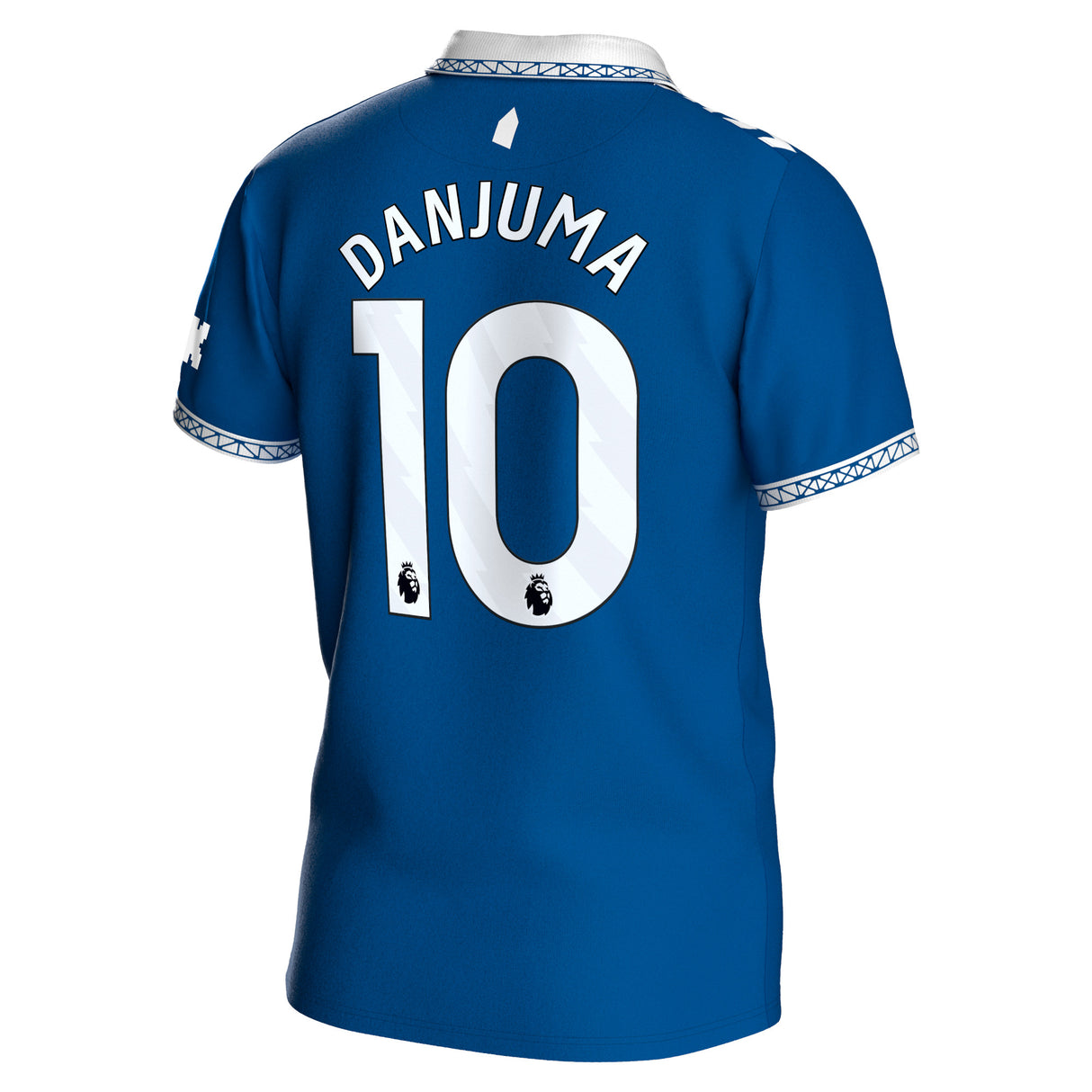 Everton Hummel Home Shirt 2023-24 with Danjuma 10 printing - Kit Captain