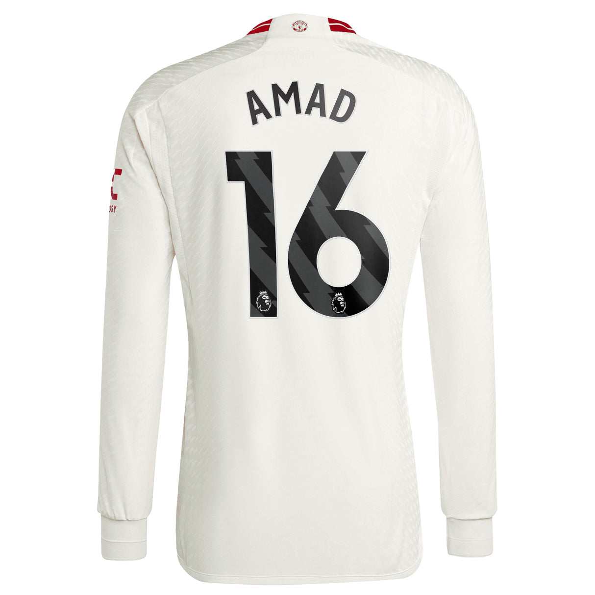 Manchester United EPL adidas Third Authentic Shirt 2023-24 - Long Sleeve -  With Amad Diallo 16 Printing - Kit Captain