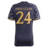 Real Madrid adidas Away Shirt 2023-24 with Arda Güler 24 printing