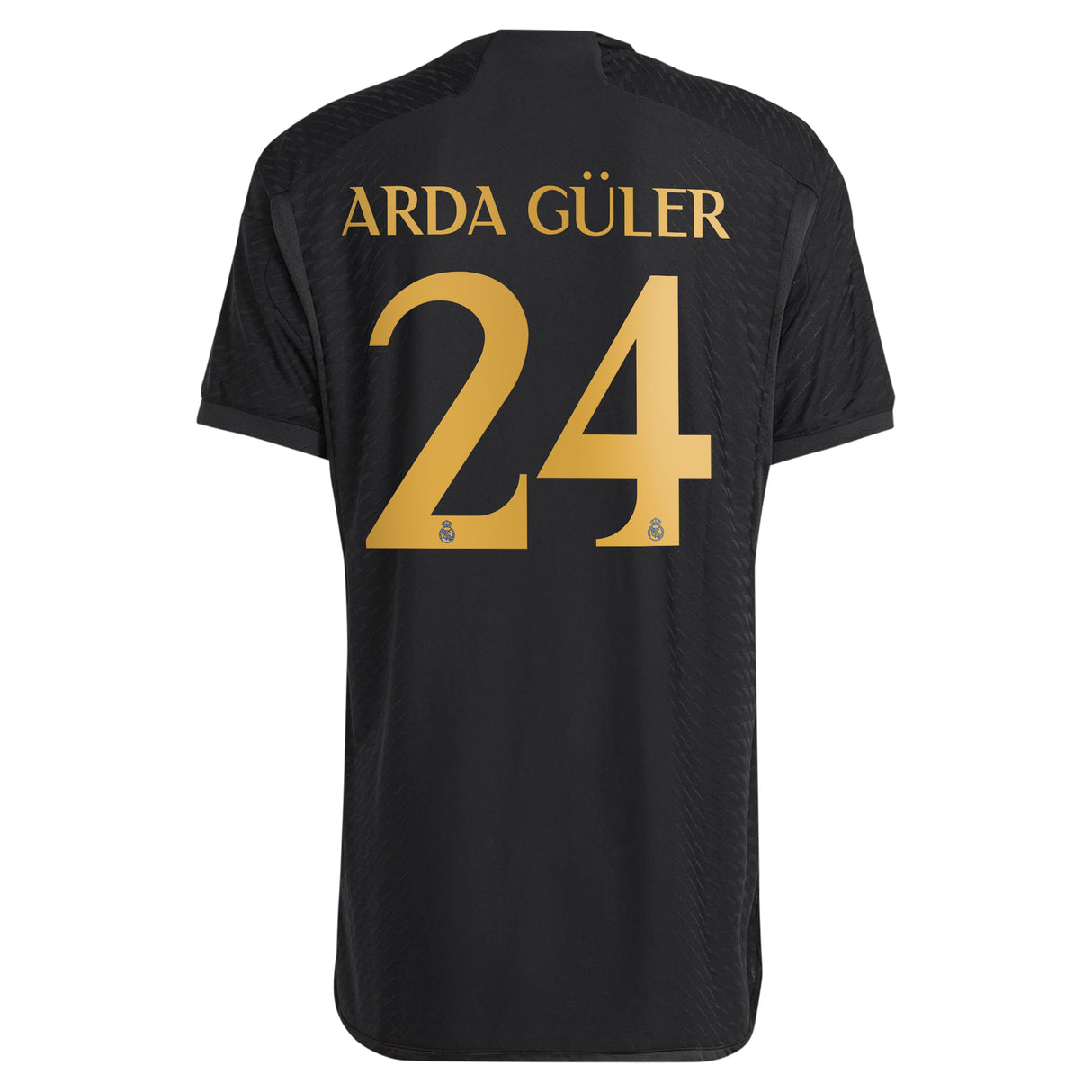 Real Madrid adidas Third Authentic Shirt 2023-24 with Arda Güler 24 printing - Kit Captain