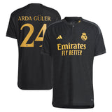 Real Madrid adidas Third Authentic Shirt 2023-24 with Arda Güler 24 printing - Kit Captain