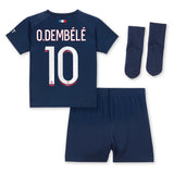 Paris Saint-Germain Nike Home Stadium Kit 2023-24 - Infant With O.Dembélé 10 Printing - Kit Captain