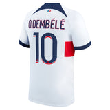 Paris Saint-Germain Nike Away Stadium Shirt 2023-24 With O.Dembélé 10 Printing - Kit Captain