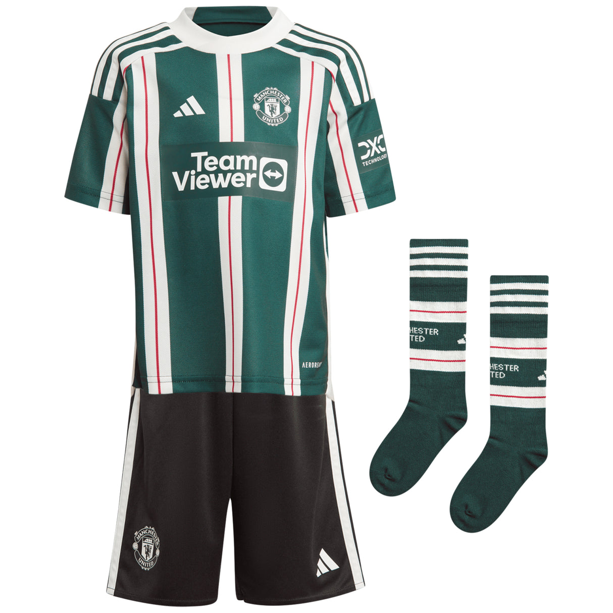 Manchester United EPL Away Mini Kit 2023-24 with Højlund 11 printing - Kit Captain