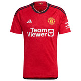 Manchester United Cup Home Shirt 2023-24 with Højlund 11 printing - Kit Captain