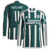 Manchester United Cup Away Authentic Shirt 2023-24 - Long sleeve with Højlund 11 printing