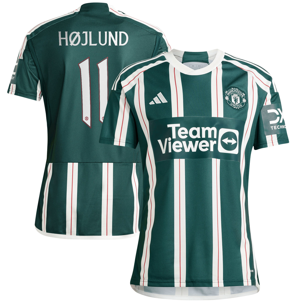 Manchester United Cup Away Shirt 2023-24 with Højlund 11 printing - Kit Captain