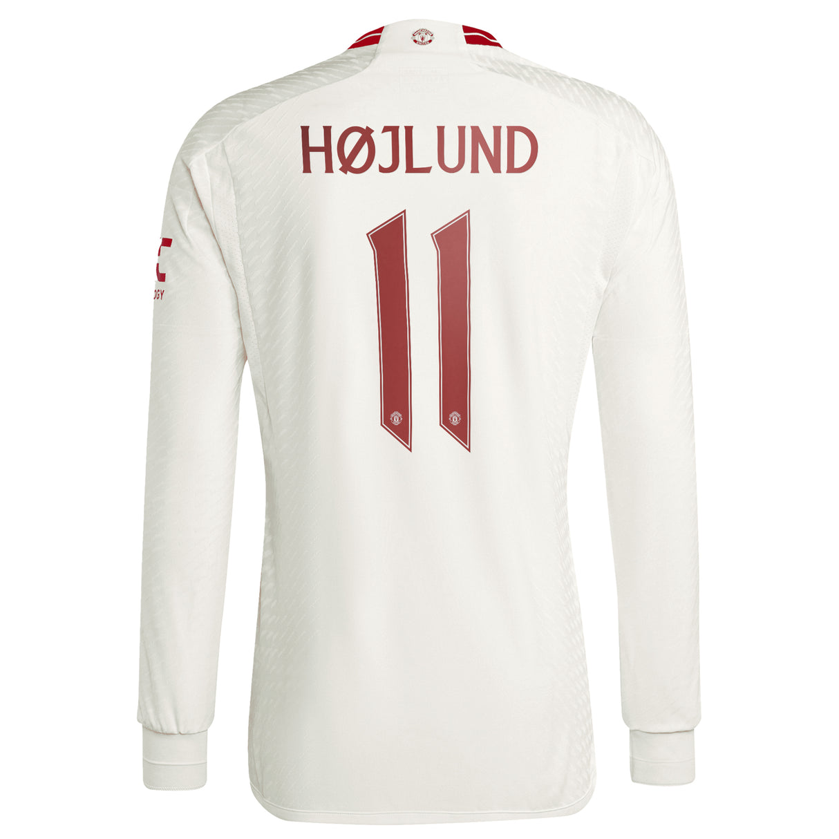 Manchester United Cup Third Authentic Shirt 2023-24 - Long sleeve with Højlund 11 printing - Kit Captain