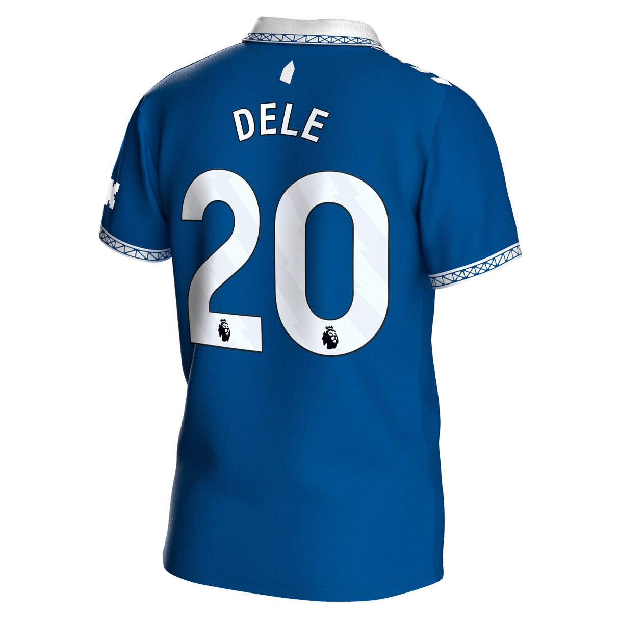 Everton Hummel Home Shirt 2023-24 with Dele 20 printing - Kit Captain