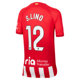 Camiseta Nike Primera Equipación Stadium del Atlético de Madrid 2023-24 - Niño con dorsal S.Lino 12