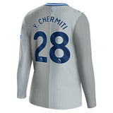 Everton Hummel Third Shirt 2023-24 - Long Sleeve with - Y.Chermiti 28 printing - Kit Captain