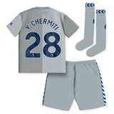 Everton Hummel Third Infant Kit 2023-24 with - Y.Chermiti 28 printing - Kit Captain