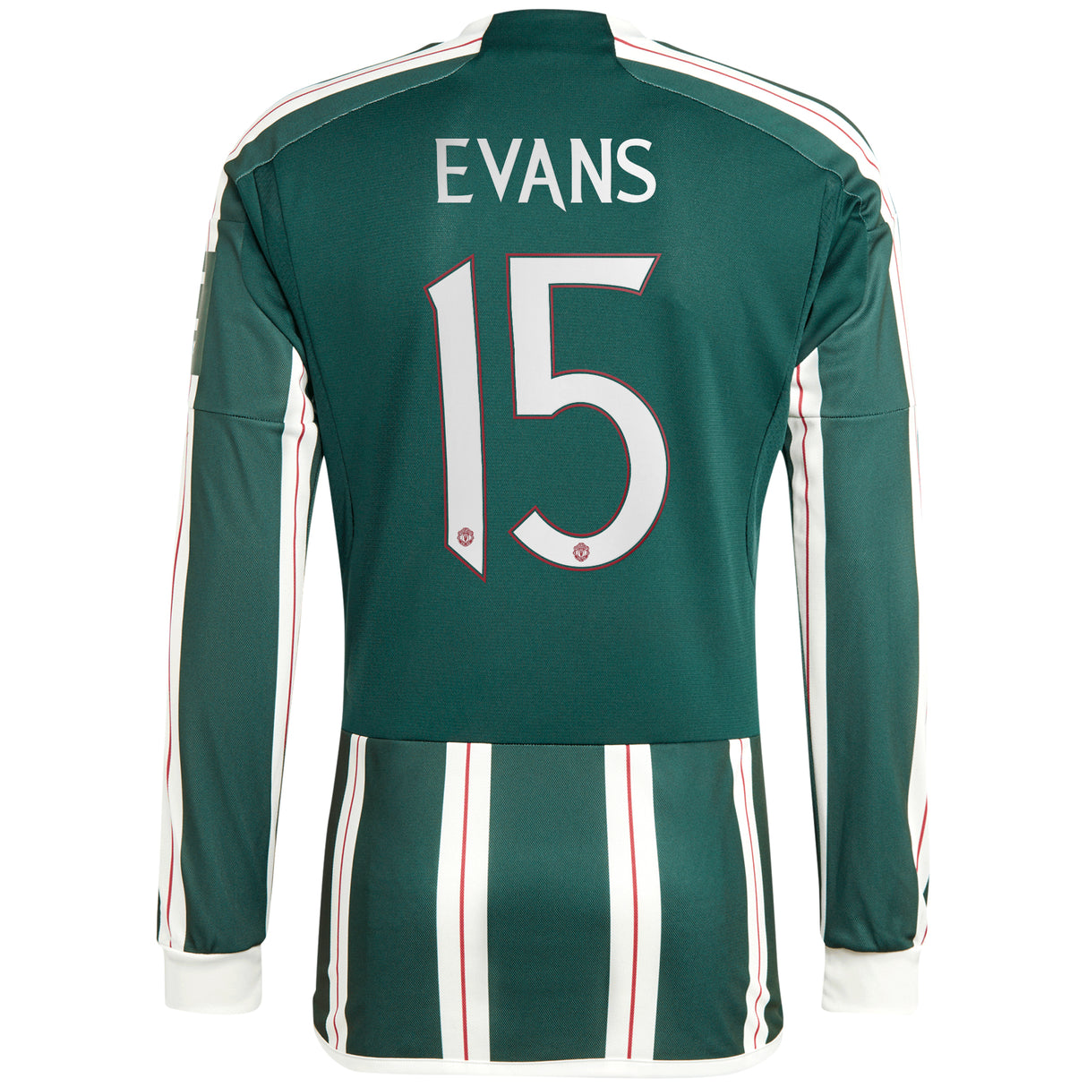 Manchester United Cup adidas Away Shirt 2023-24 - Long Sleeve - With Evans 15 Printing - Kit Captain