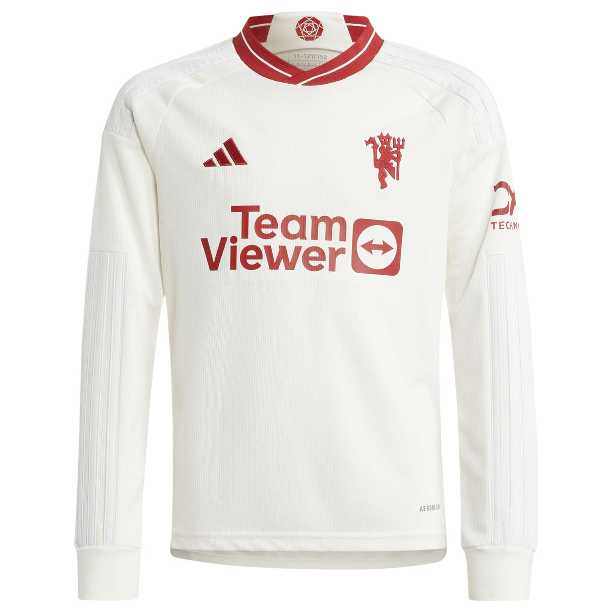 Manchester United Cup adidas Third Shirt 2023-24 - Kids - Long Sleeve - With Evans 15 Printing - Kit Captain