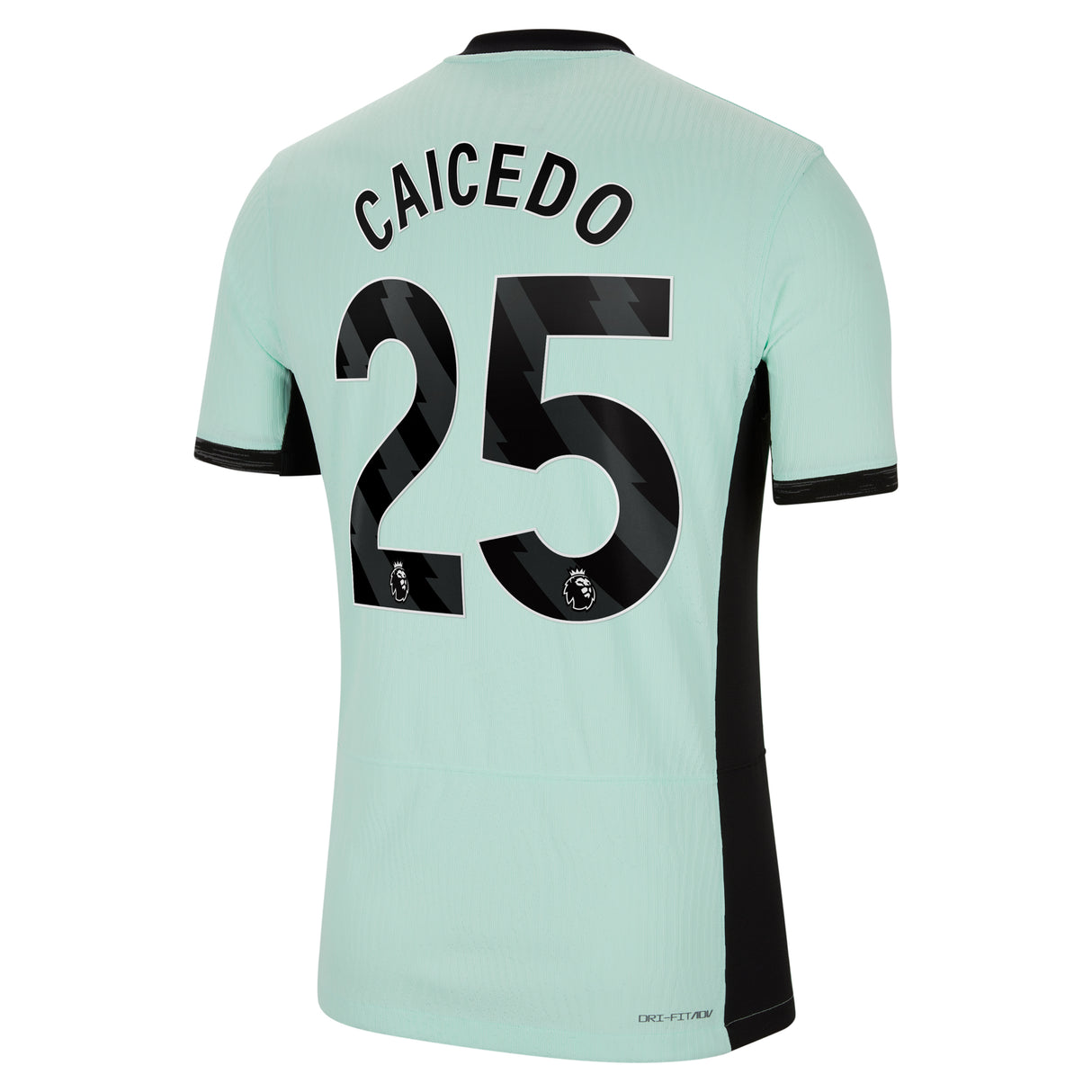 Chelsea Third Vapor Match Shirt 2023-24 with Caicedo 25 printing - Kit Captain