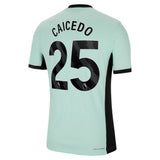 Chelsea Third Vapor Match Shirt 2023-24 with Caicedo 25 printing - Kit Captain