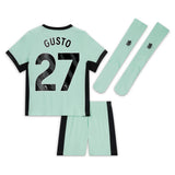 Chelsea Third Stadium Kit 2023-24 - Little Kids with Gusto 27 printing - Kit Captain