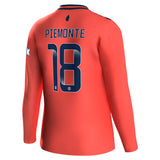 Everton WSL Hummel Away Shirt 2023-24 - Long Sleeve - Kids - With Piemonte 18 Printing - Kit Captain