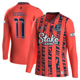 Everton WSL Hummel Away Shirt 2023-24 - Long Sleeve - With Bissell 11 Printing - Kit Captain