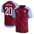 Aston Villa Castore Home Shirt 2023-24 - Kids with Hanson 20 printing - Kit Captain