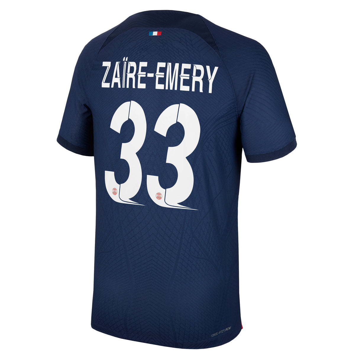 PSG Home Vapor Match Shirt 2023-24 with Champions League printing Zaïre-Emery 33 - Kit Captain