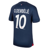 PSG Home Stadium Shirt 2023-24 with Champions League printing O.Dembélé 10 - Kit Captain