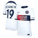 Paris Saint-Germain Nike Away Stadium Shirt 2023-24 - Kids with Champions League printing Lee Kang In  19 - Kit Captain