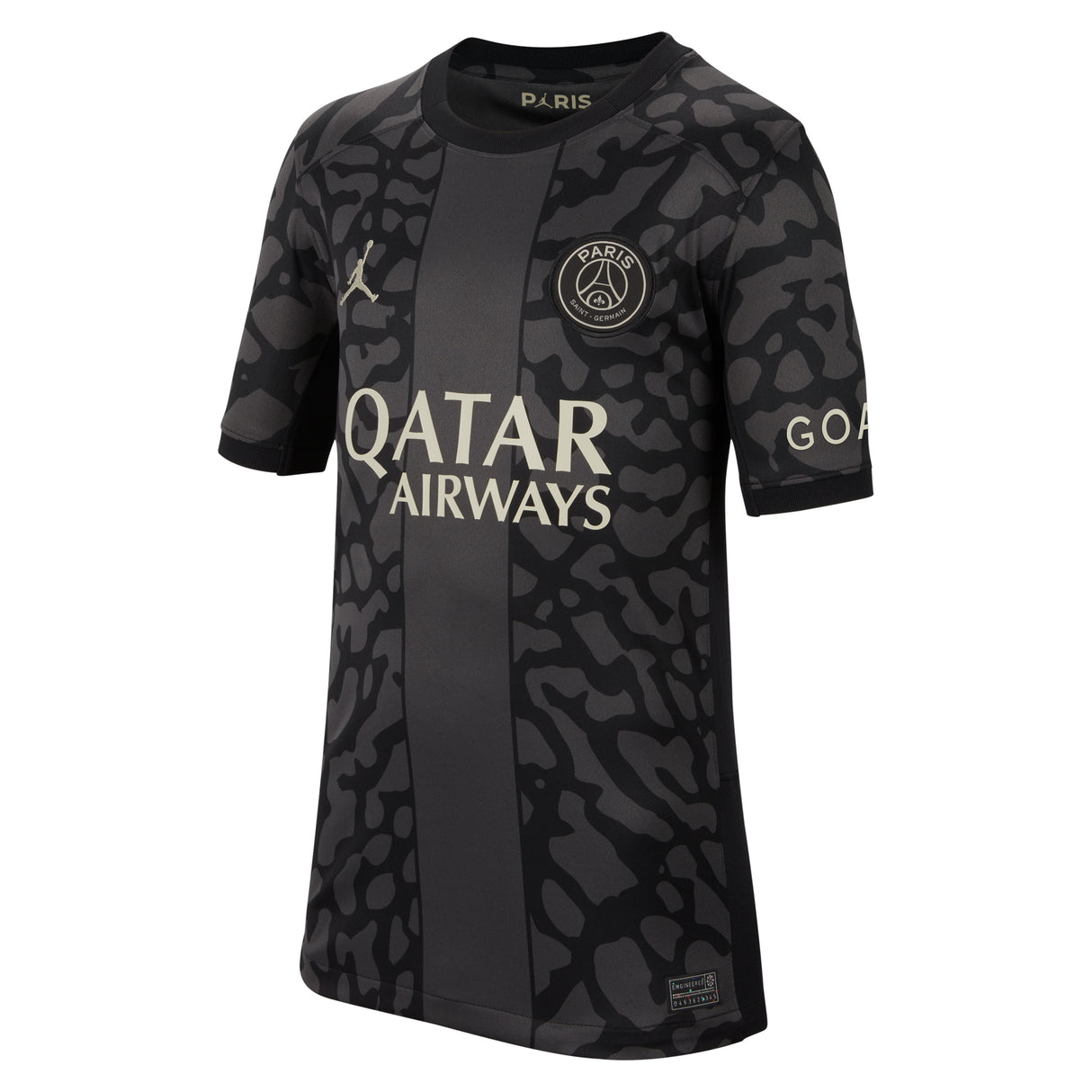 PSG x Jordan Third Stadium Shirt 2023-24 - Kids with Champions League printing Zaïre-Emery 33 - Kit Captain