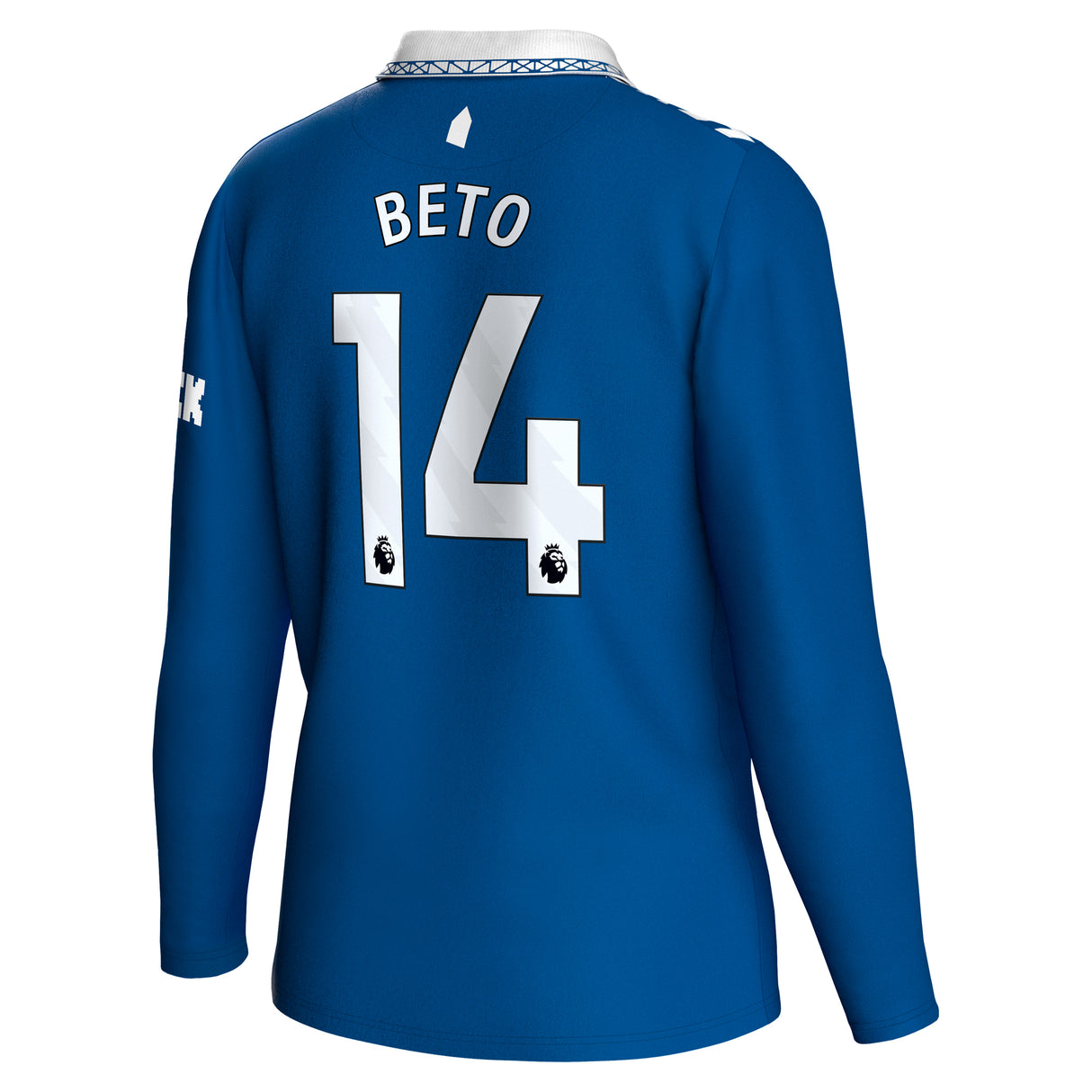 Everton Hummel Home Shirt 2023-24 - Long Sleeve - Kids with Beto 14 printing - Kit Captain