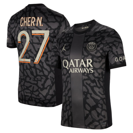 PSG x Jordan Third Stadium Shirt 2023-24 with Cher N. 27 printing - Kit Captain