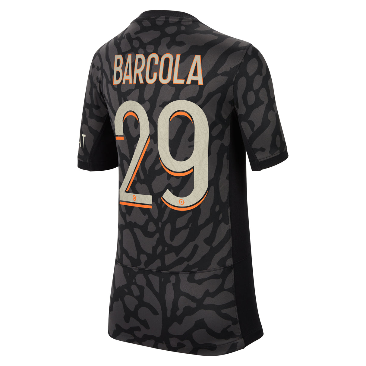 PSG x Jordan Third Stadium Shirt 2023-24 - Kids with Barcola 29 printing - Kit Captain