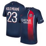 Paris Saint-Germain Nike Home Stadium Shirt 2023-24 with Kolo Muani 23 printing - Kit Captain