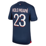 Paris Saint-Germain Nike Home Stadium Shirt 2023-24 with Kolo Muani 23 printing - Kit Captain