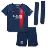 Paris Saint-Germain Nike Home Stadium Kit 2023-24 - Little Kids with Kolo Muani 23 printing - Kit Captain