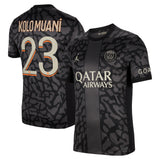 PSG x Jordan Third Stadium Shirt 2023-24 with Kolo Muani 23 printing - Kit Captain