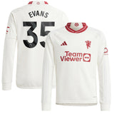 Manchester United EPL Third Shirt 2023-24 - Kids - Long Sleeve with Evans 35 printing - Kit Captain